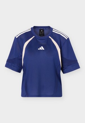 adidas Performance, HYPERGLAM 3 STRIPES COLOR BLOCK - T-shirt de sport - dark blue