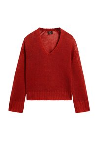 Massimo Dutti V-NECK WITH LONG SLEEVES Strickpullover red/rot