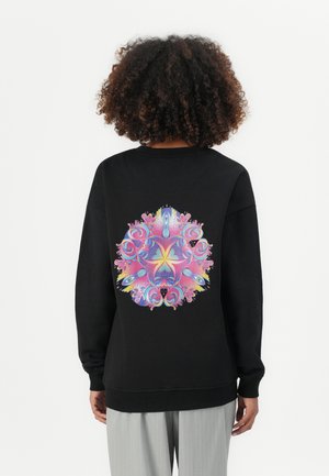 LADIES PYCHADELIC MANDALA CREWNECK - Sweatshirt - black