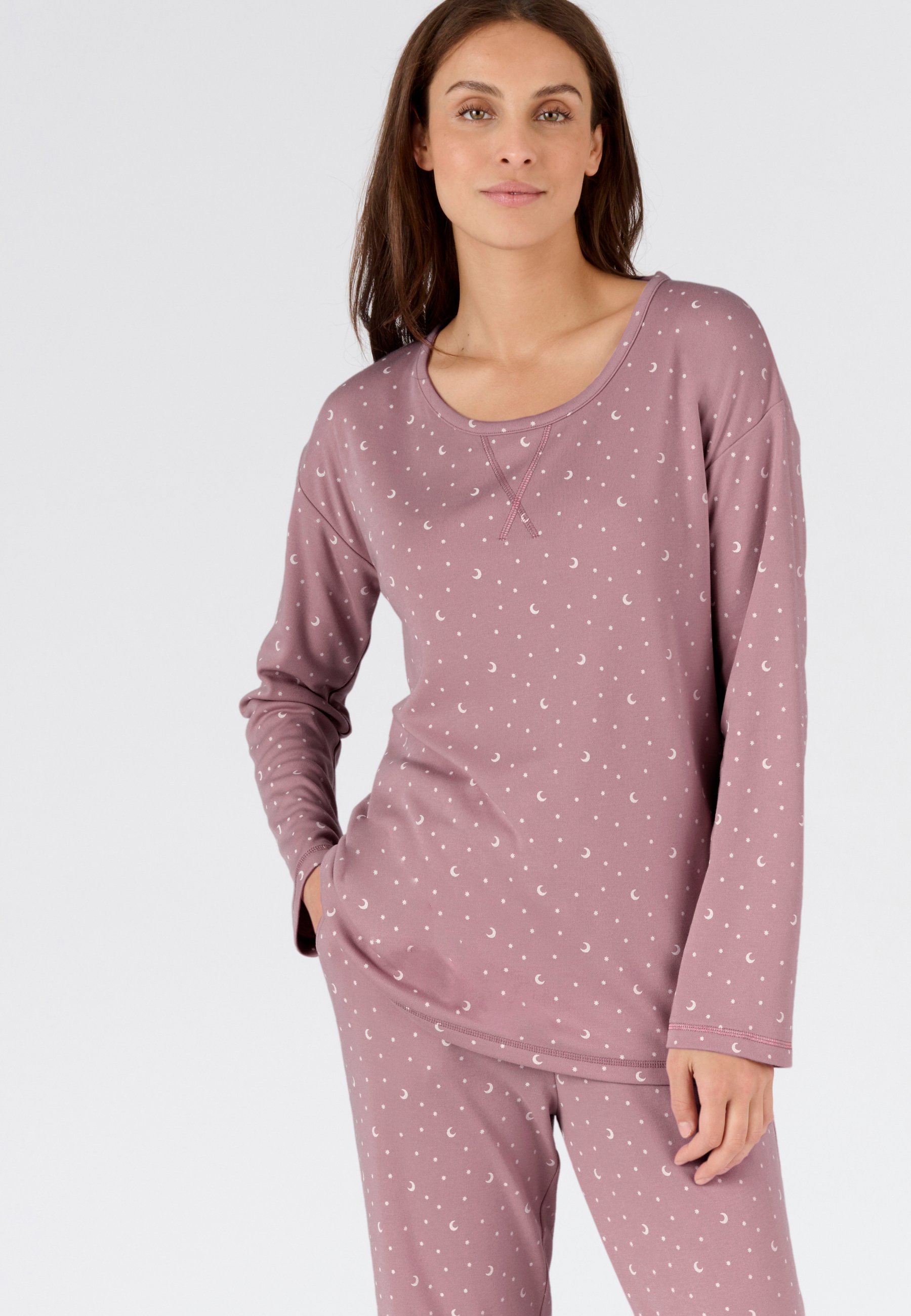 Pyjama Femme Hiver En Coton - Manches Longues, Col V - Confortable Et Chaud - Pour Nuits Douillettes - 8