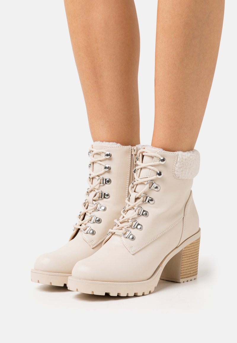Anna Field Wide Fit Botines con plataforma - beige