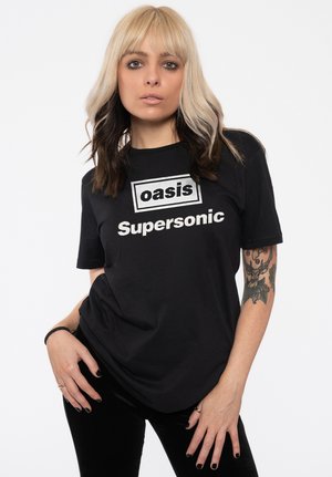 Paradiso Clothing SUPERSONIC TITLE - Print T-shirt - black
