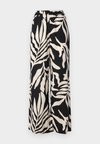 REESE WIDE  - Nohavice - black/white palm