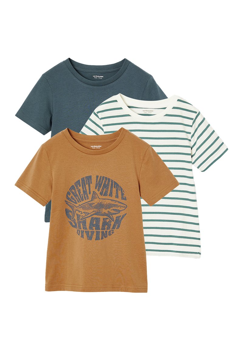 Vertbaudet - 3 PACK - Print T-shirt - pekannuss, Enlarge