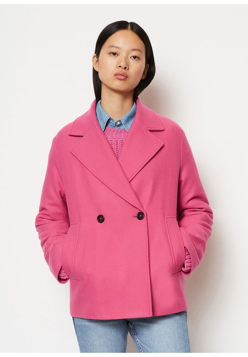 MANTEAU/PANCHO-COAT - PINK & GREEN - 2000128-8218 main image 1