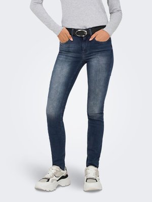 ONLY, ONLBLUSH LIFE MID RAW  - Дънки Skinny Fit - blue black denim