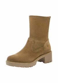 Tamaris Enkellaarsjes met plateauzool - cappuccino