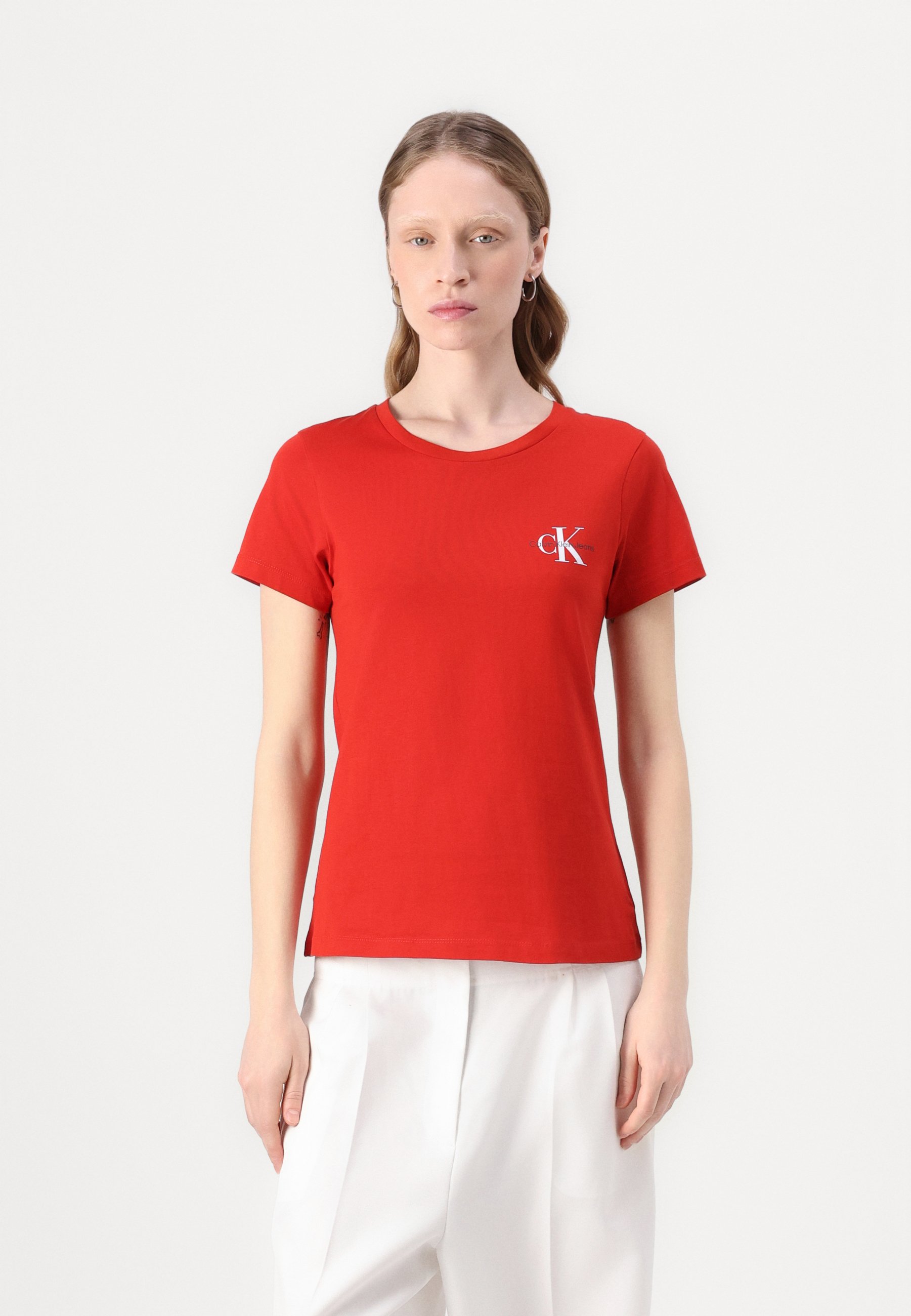 Calvin Klein Jeans MONOLOGO SLIM TEE 2 PACK - Jednoduché