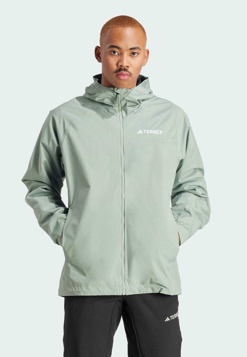 Adidas Terrex MULTI TWO-LAYER RAIN.RDY - Regnjakke - silver green