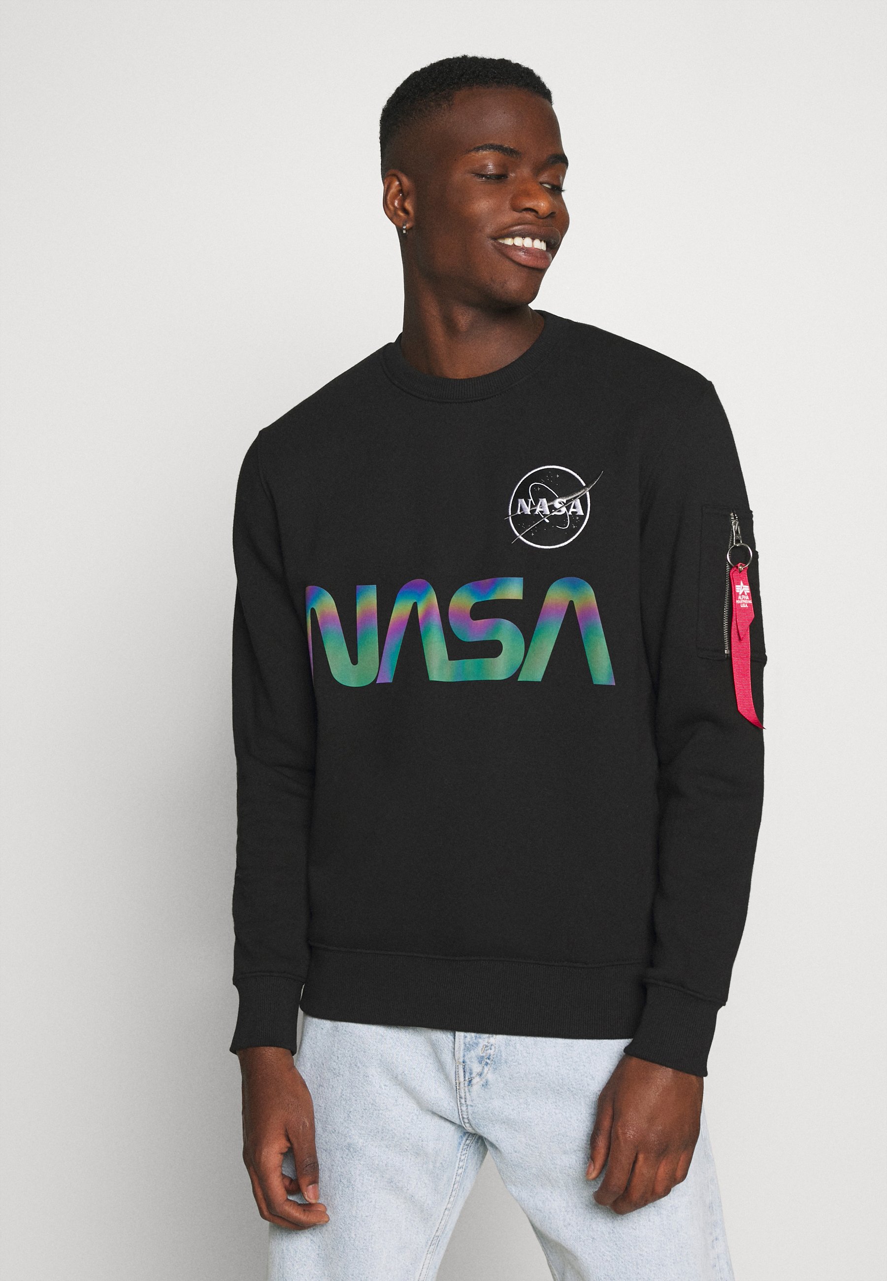 Alpha Industries NASA RAINBOW Sweatshirt blackschwarz Alpha Industries NASA Sweatshirt schwarz Zalando.at