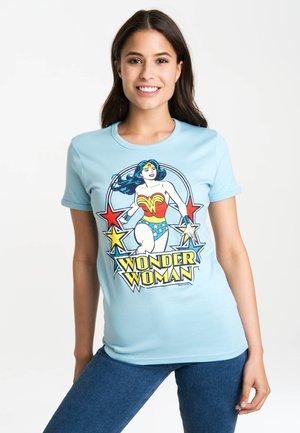 T-SHIRT WOMAN – STARS - Print T-shirt - hellblau