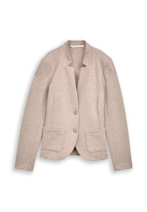 TOM TAILOR, OTTOMAN STRUCTURE - Blazer - soft taupe melange