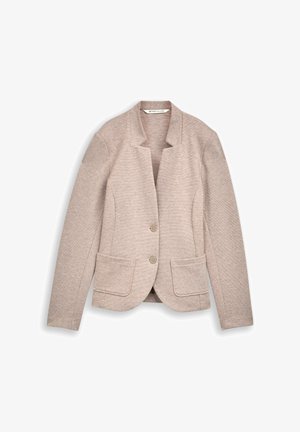 TOM TAILOR, OTTOMAN STRUCTURE - Blazer - soft taupe melange