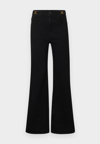 KIMBERLY FLARE WITH HORSEBIT - Flared jeans - rich black