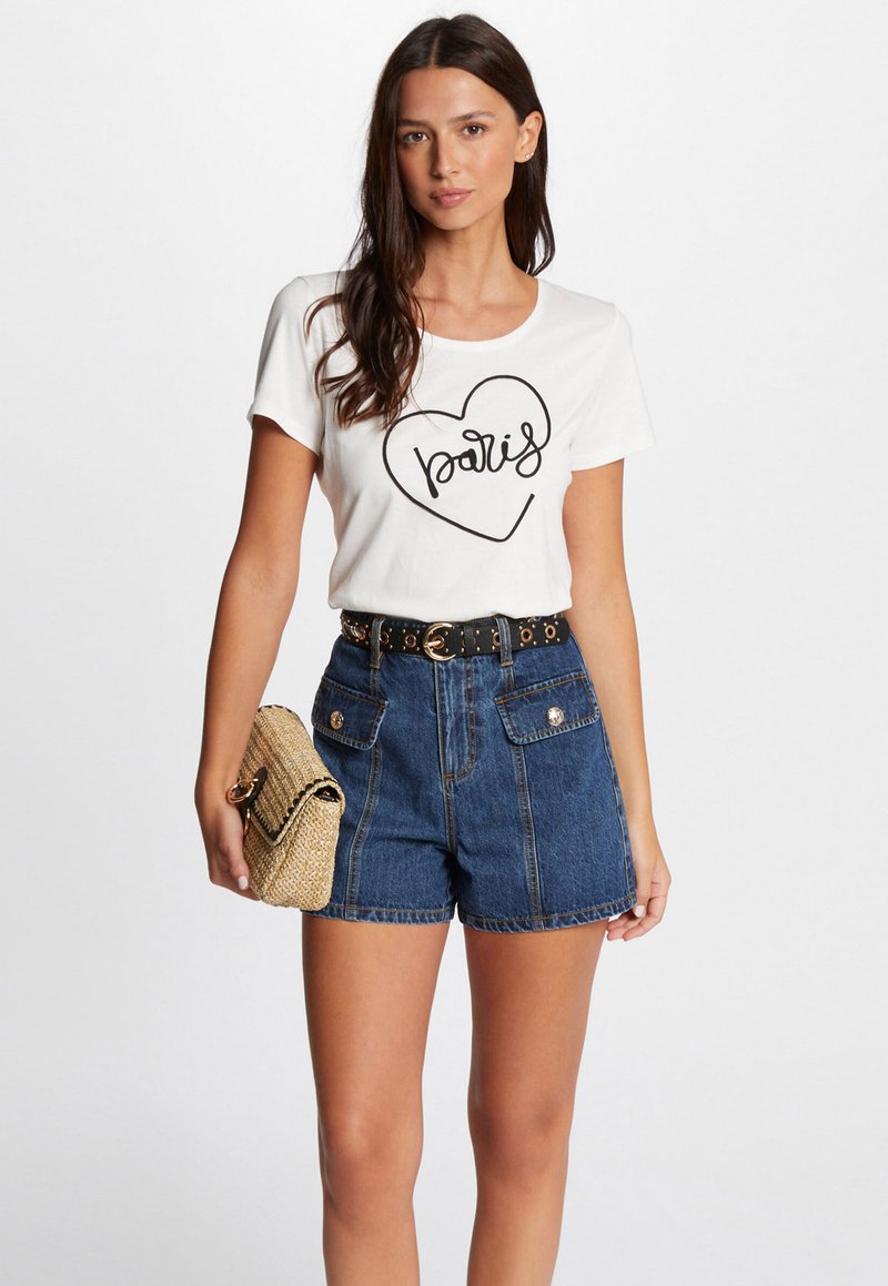 Morgan T-shirt print - ecru