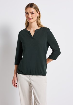 SPLIT NECK - Longsleeve - grün