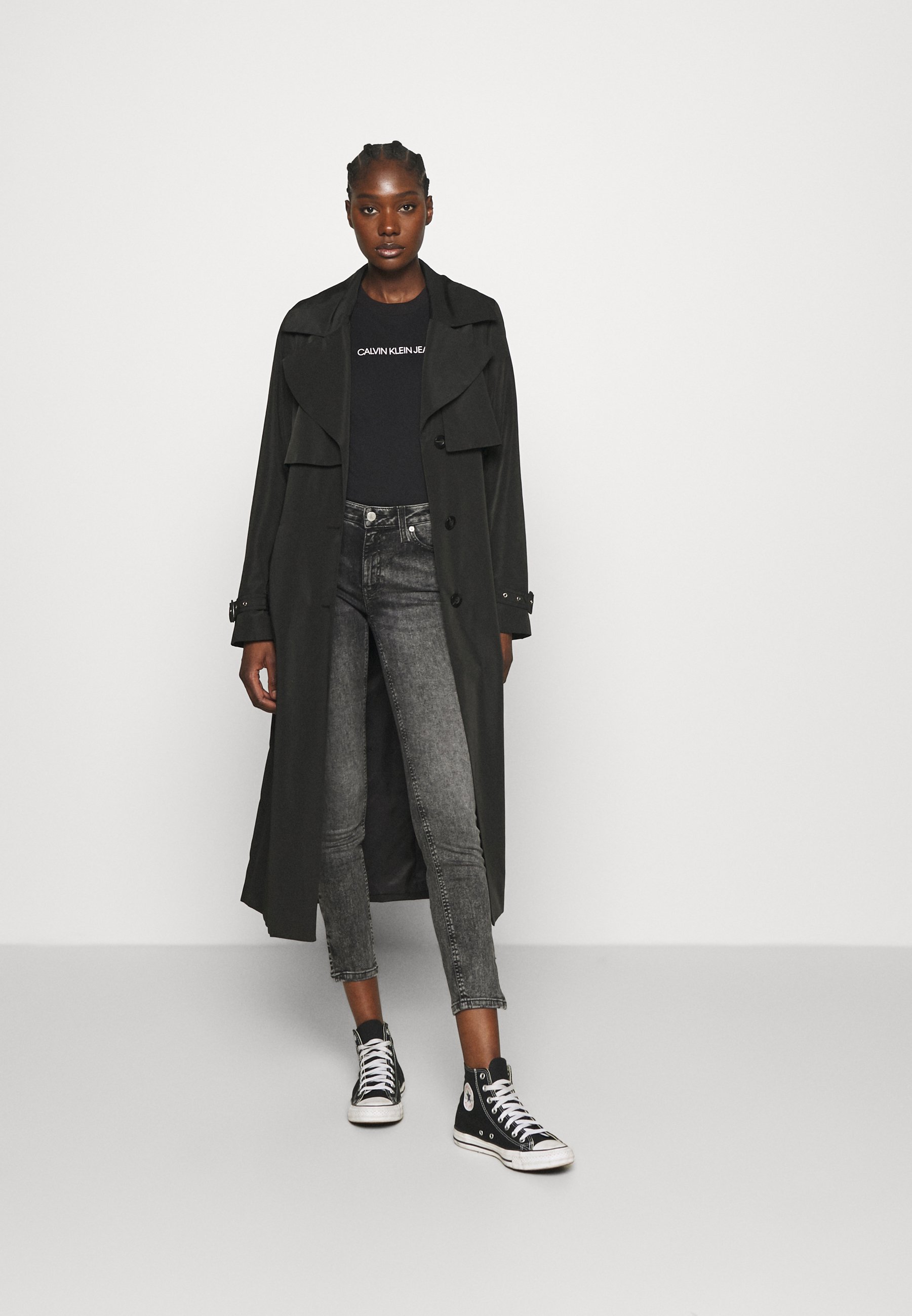 Calvin Klein Jeans MID RISE SKINNY ANKLE - Jeans Skinny Fit - denim  grey/grey denim - Zalando.ie