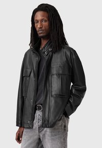 AllSaints HALTON - Leather jacket - black