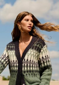 Next FAIRISLE - Adīta jaka - blue teal