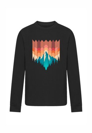 BERG SONNENUNTERGANG GEOMETRISCH - Long sleeved top - schwarz