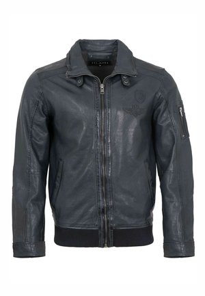 ROBIN - Lederjacke - navy