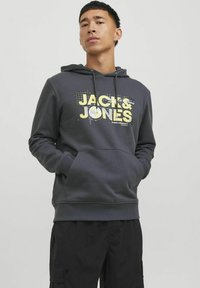 Jack & Jones JACK & JONES HOODIE SWEAT - Felpa con cappuccio - asphalt