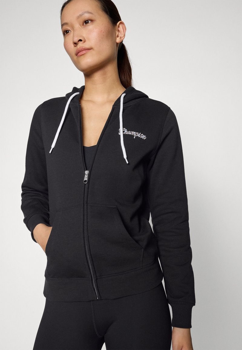 Full Zip Hoodie Womens Champion Black Hoodie Champion GRAPHIC FULL