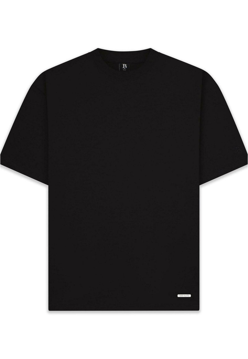 T-shirt Ample Léger En 100% Coton - Coupe Unisexe, Couleur Noire, Impression Durable à L'encre à Base D'eau
