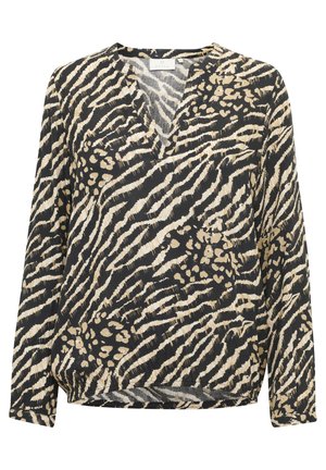 DITTE - Bluza - black and brown animal print