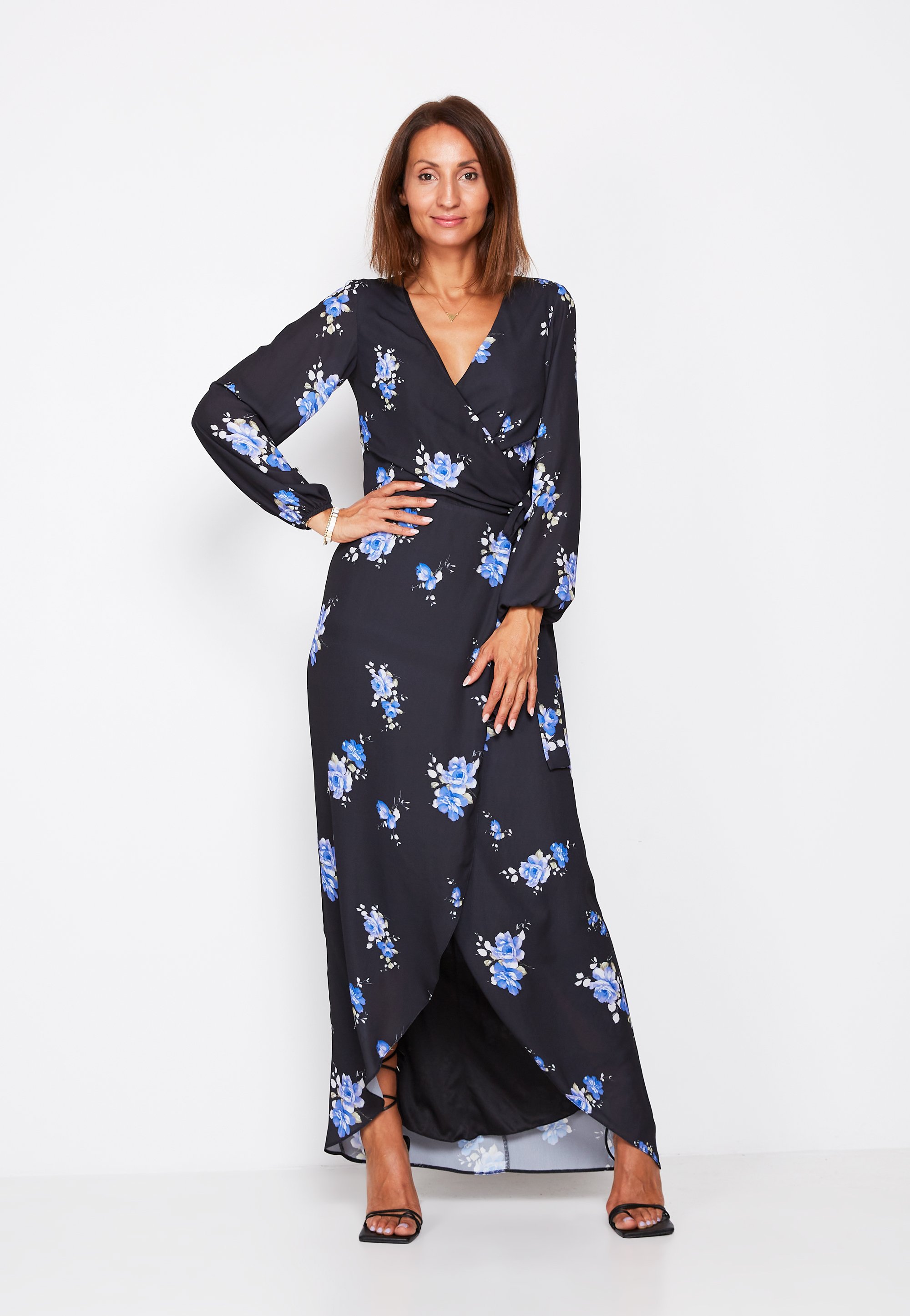 long sleeve wrap maxi