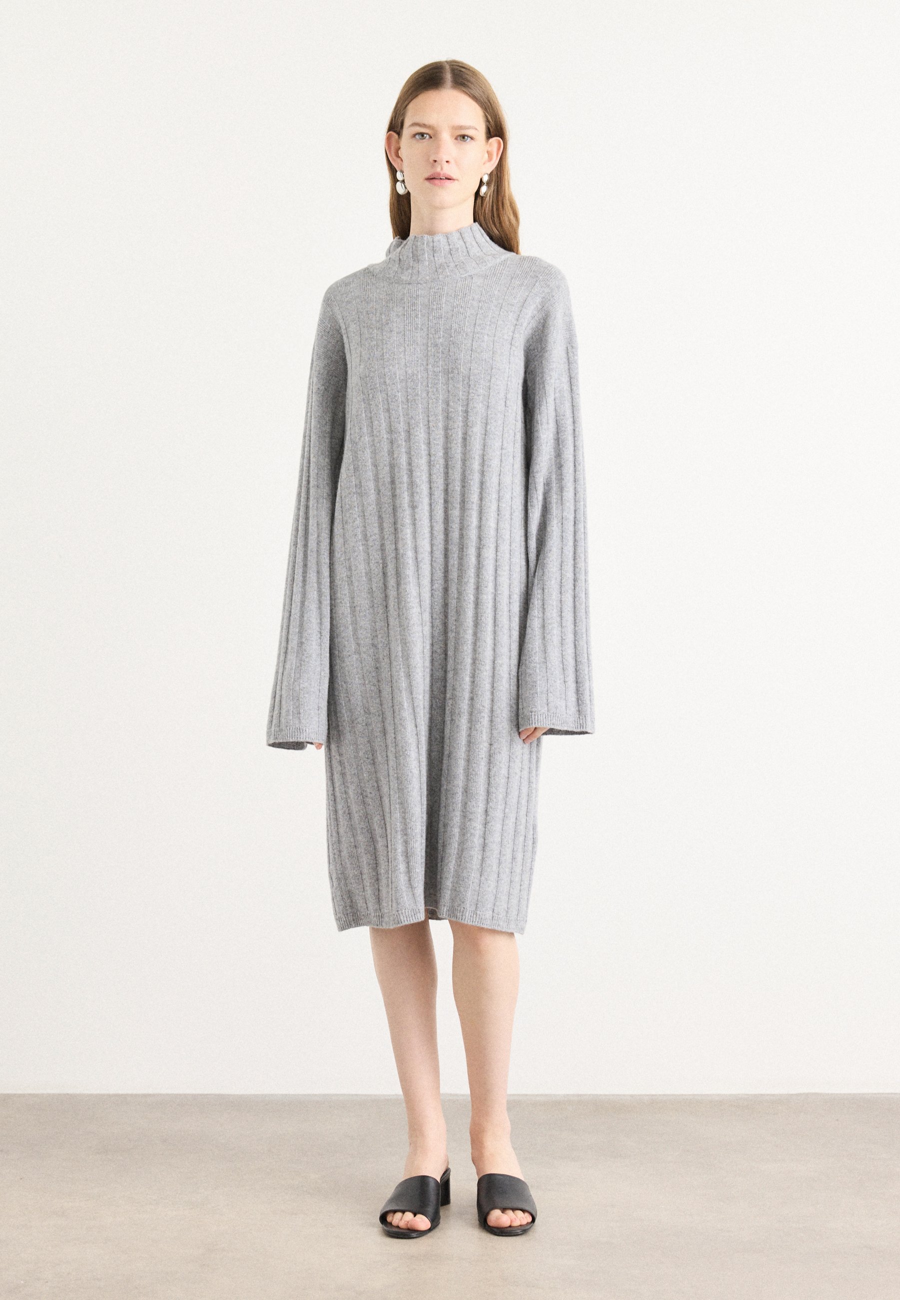Barbour SOPHIA MIDI DRESS - Jumper dress - light grey/grey - Zalando.ie