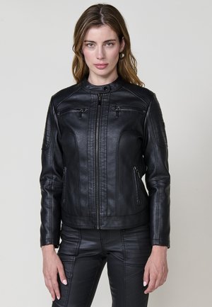 MOTERA - Chaqueta de cuero sintético - black