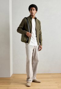 Lindbergh ZIP CARDIGAN - Neuletakki - olive