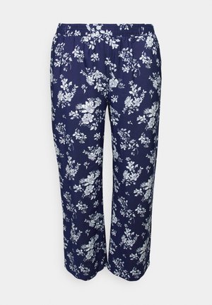 Anna Field Curvy WIDE LEG PANT - Pantaloni - dark blue/off-white