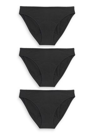 MEDIUM FLOW ESSENTIAL PERIOD KNICKERS 3 PACK HIGH LEG - Nohavičky/Slipy - black