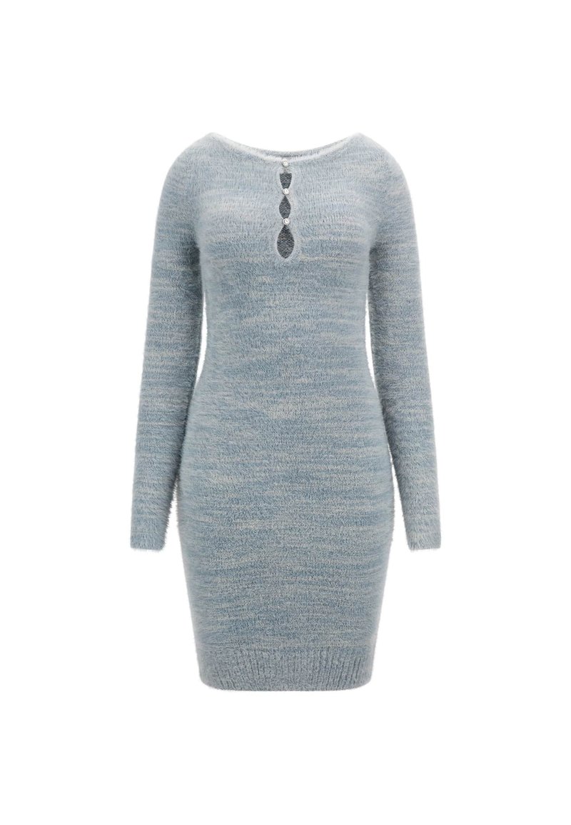 Guess Gebreide jurk lichtblauw Guess Gebreide jurk lichtblauw