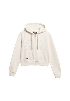 Superdry & Co, ATHLETIC ESSENTIALS TONAL CROPPED  - Sweatjakke - desert bone off white
