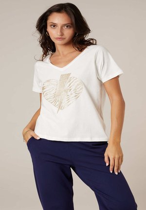 ORIGINAL LOVERS - T-shirt imprimé - altweiß