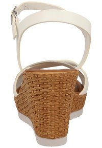 s.Oliver SANDALEN - Wedge sandals - white/silver 193