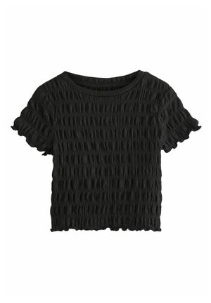 TEXTURED REGULAR FIT - Camicetta - black