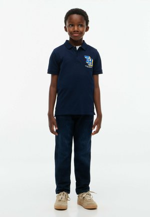 Tommy Hilfiger, TOMMY HILFIGER REGULAR FIT LOGO PIQUE POLO SHIRT - Poloshirt - dark blue