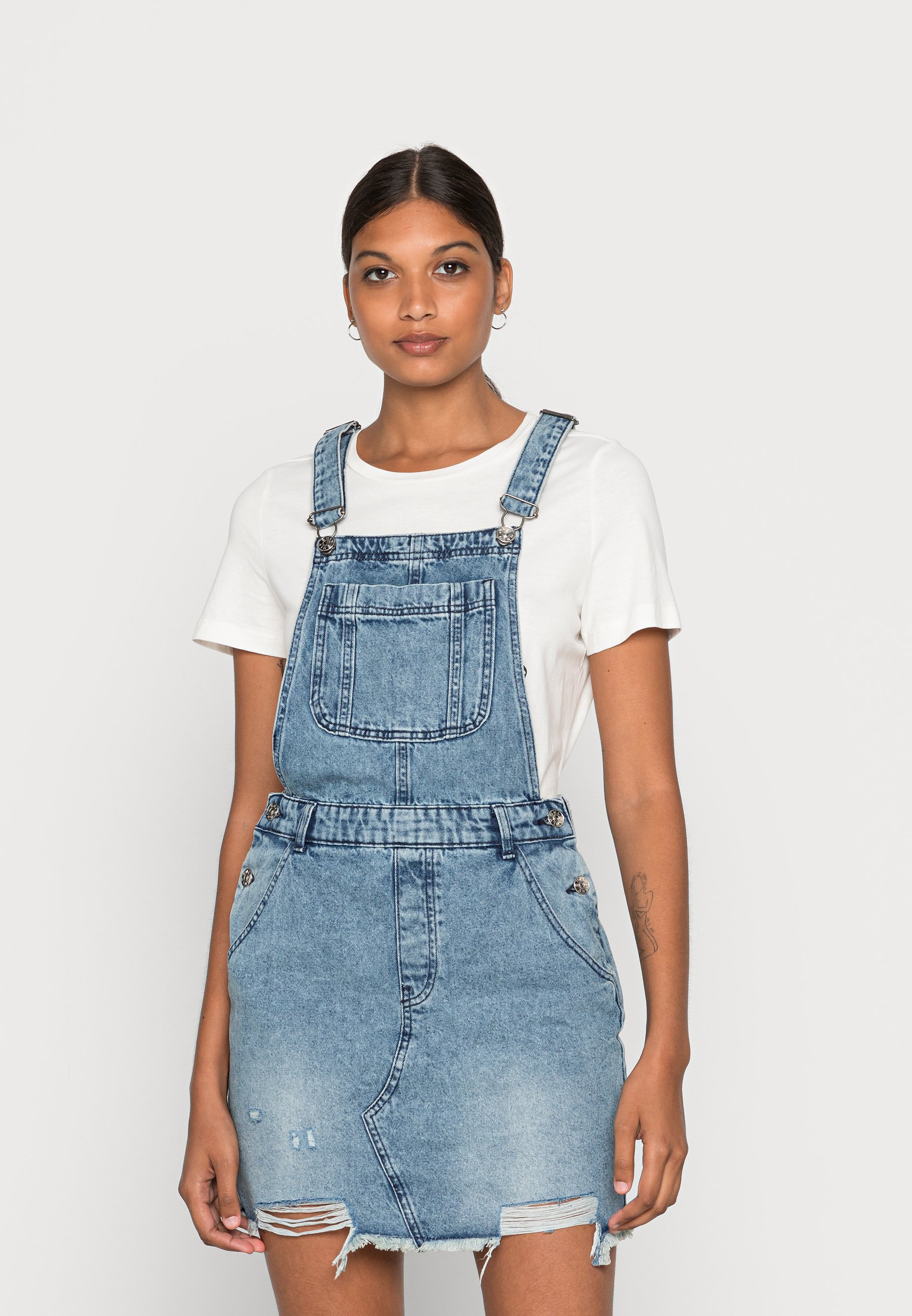 ONLY ONLSPENCER DUNGAREE DRESS - Denim 