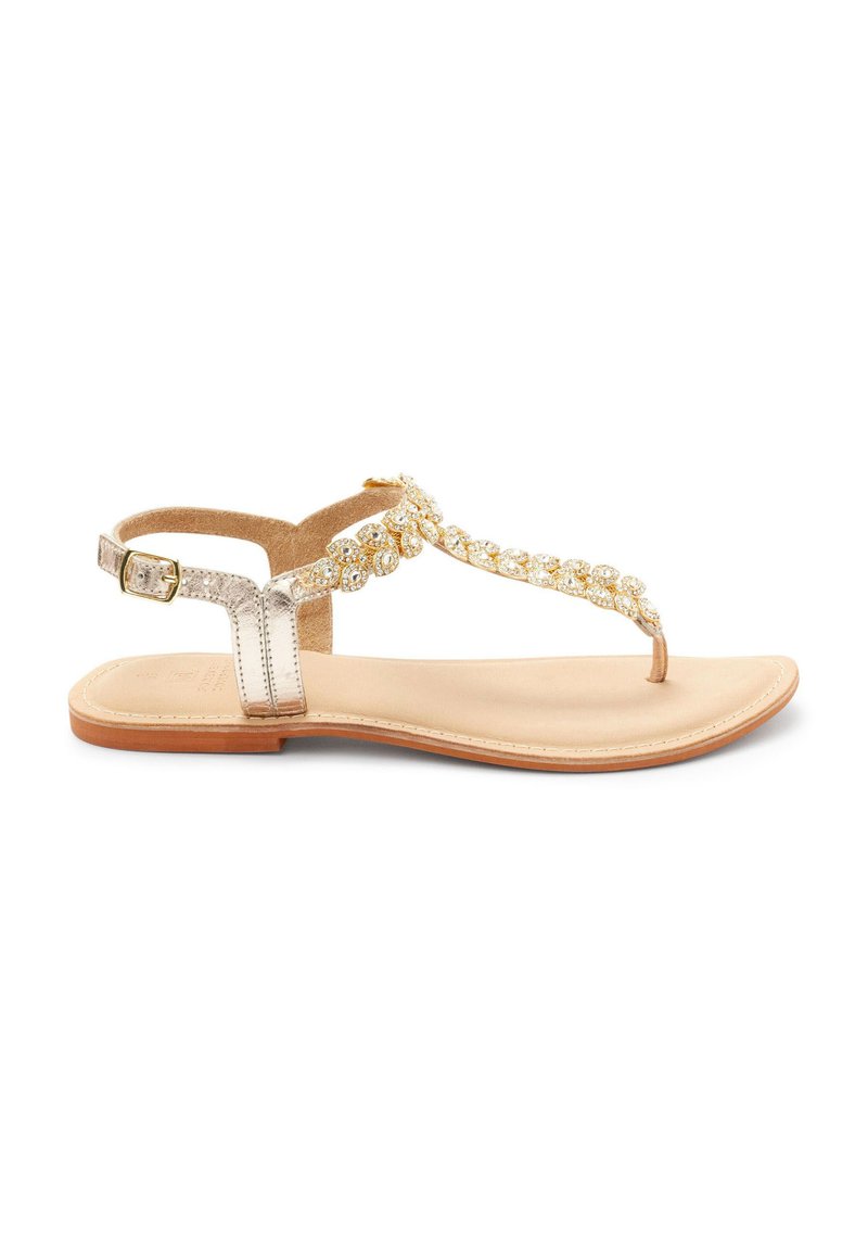 Next FOREVER COMFORT® JEWEL TOE POST SANDALS - Sandale cu baretă între degete - gold