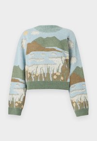 TINE LANDSCAPE CREW NECK - Stickad tröja - blue