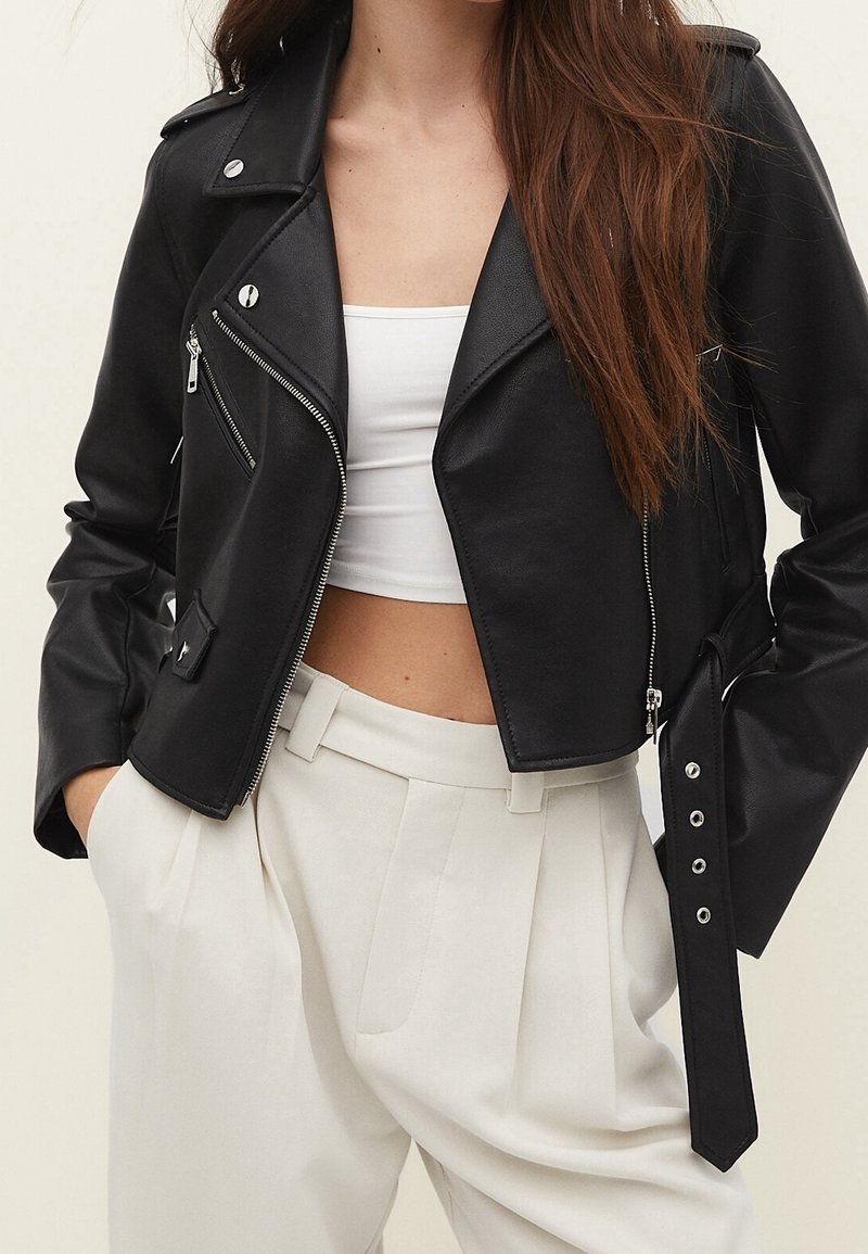 Stradivarius Kurtka ze skóry ekologicznej