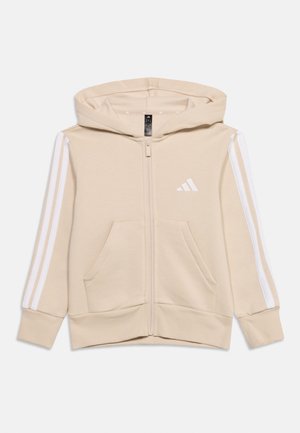 adidas Performance JUNIOR HOODIE UNISEX - Bluză de molton cu fermoar - crystal/white