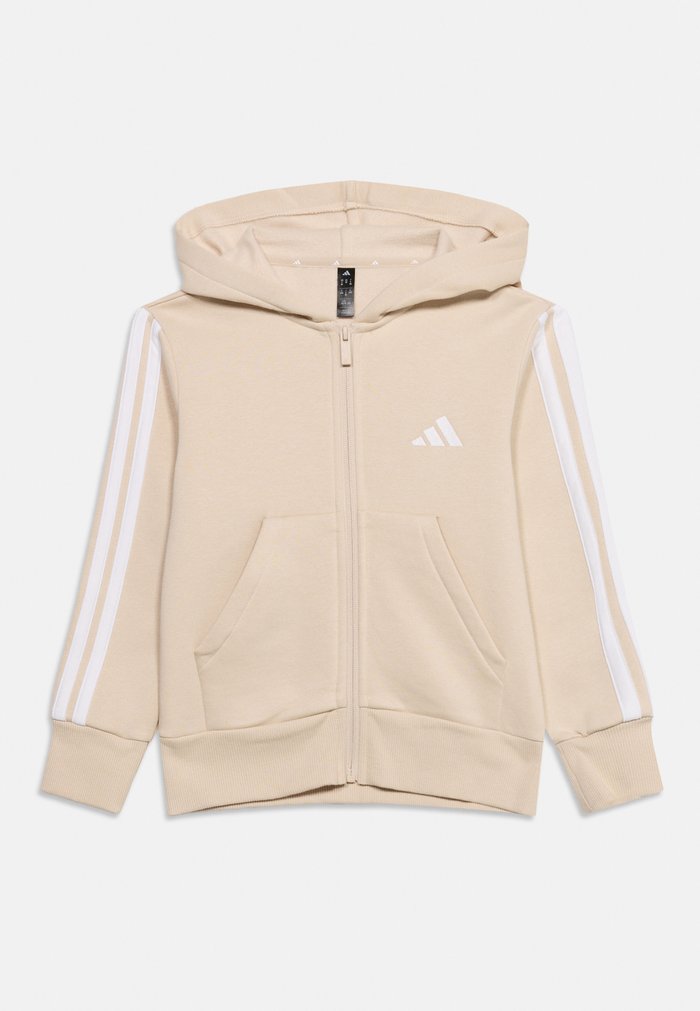 adidas JUNIOR HOODIE UNISEX - Zip-up sweatshirt - crystal/white