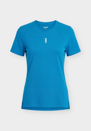 HOKA, EVERYRUN SHORT SLEEVE - T-shirt de sport - night glow blue