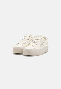 Calvin Klein Jeans FLATFORM LACEUP - Sneakers basse - creamy white/eggshell