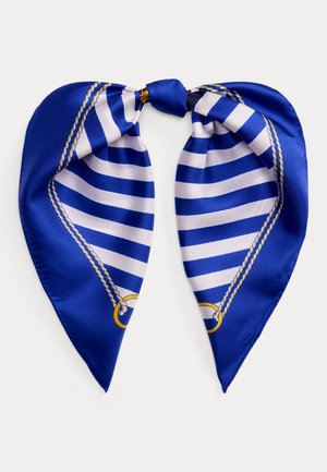 Lauren Ralph Lauren, STRIPED ANCHOR-CREST SILK SQUARE SCARF - Tørklæde / Halstørklæder - royal blue